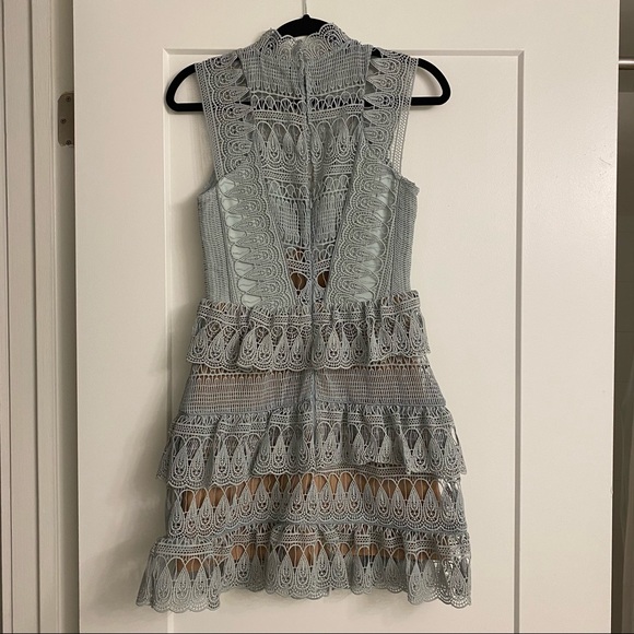 Authentic Self-Portrait Mint Teardrop Lace Dress - Picture 15 of 16